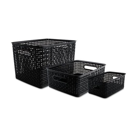 Advantus Advantus, WEAVE BINS, 13.63 X 10.75 X 9, BLACK, 3PK 40329